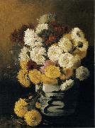 Chrysanthemums in a Canton Vase